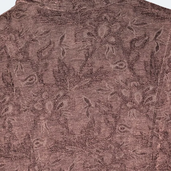 Croft & Barrow Floral Textured Jacquard Brown Blazer Classic Cozy Career Jacket - Picture 16 of 16